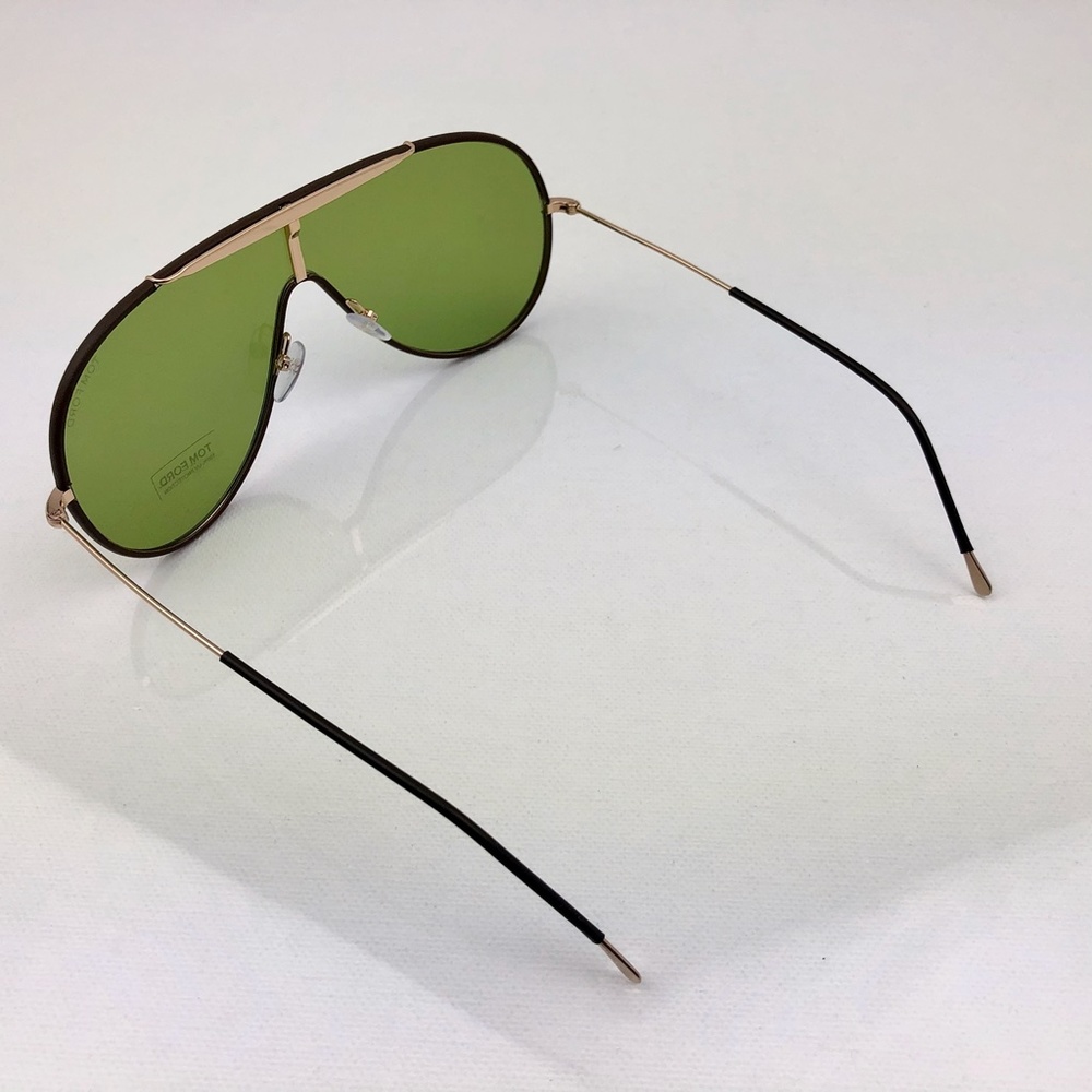 New TOM FORD Mack Aviator Green Lens Sunglasses - Picture 7 of 16